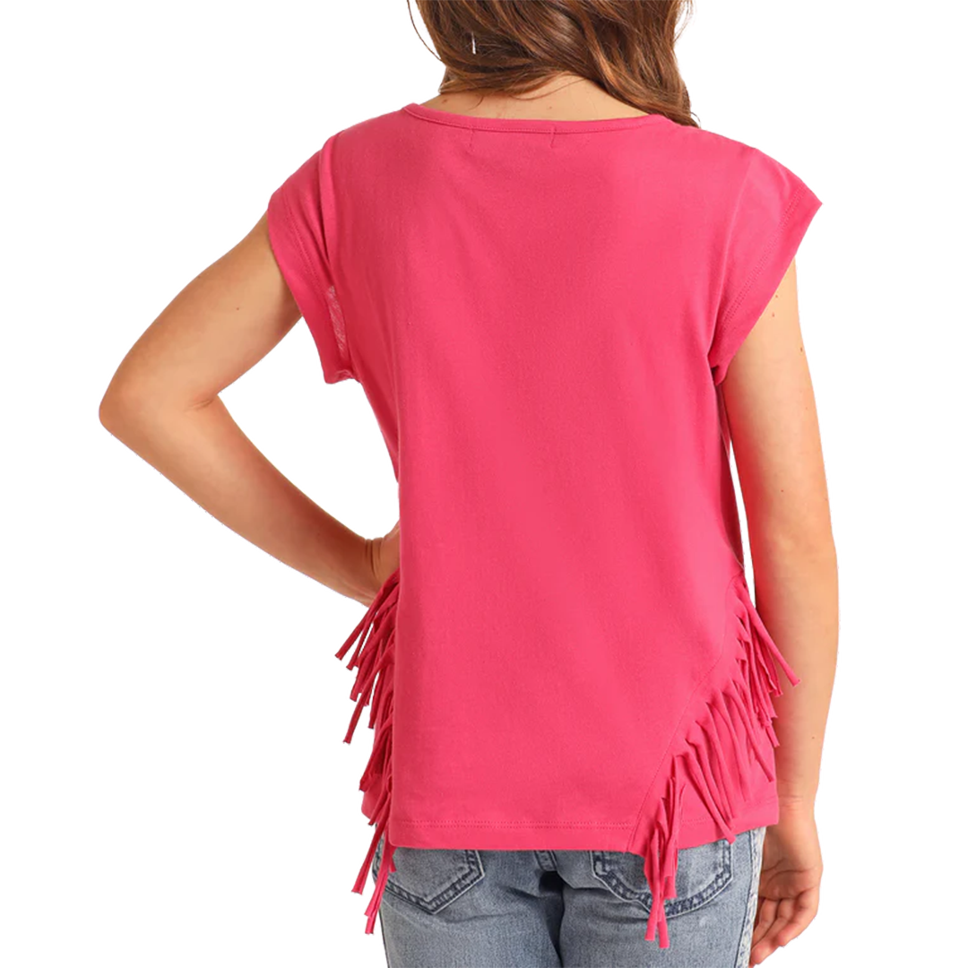 Rock & Roll Denim Girls' Rhinestone Desert Graphic T-Shirt