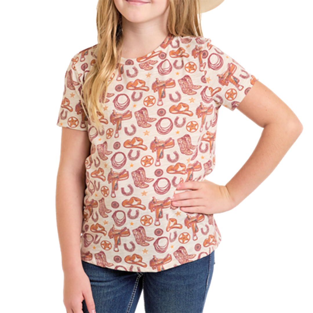 Rock & Roll Denim Girls' Conversational Print T-Shirt