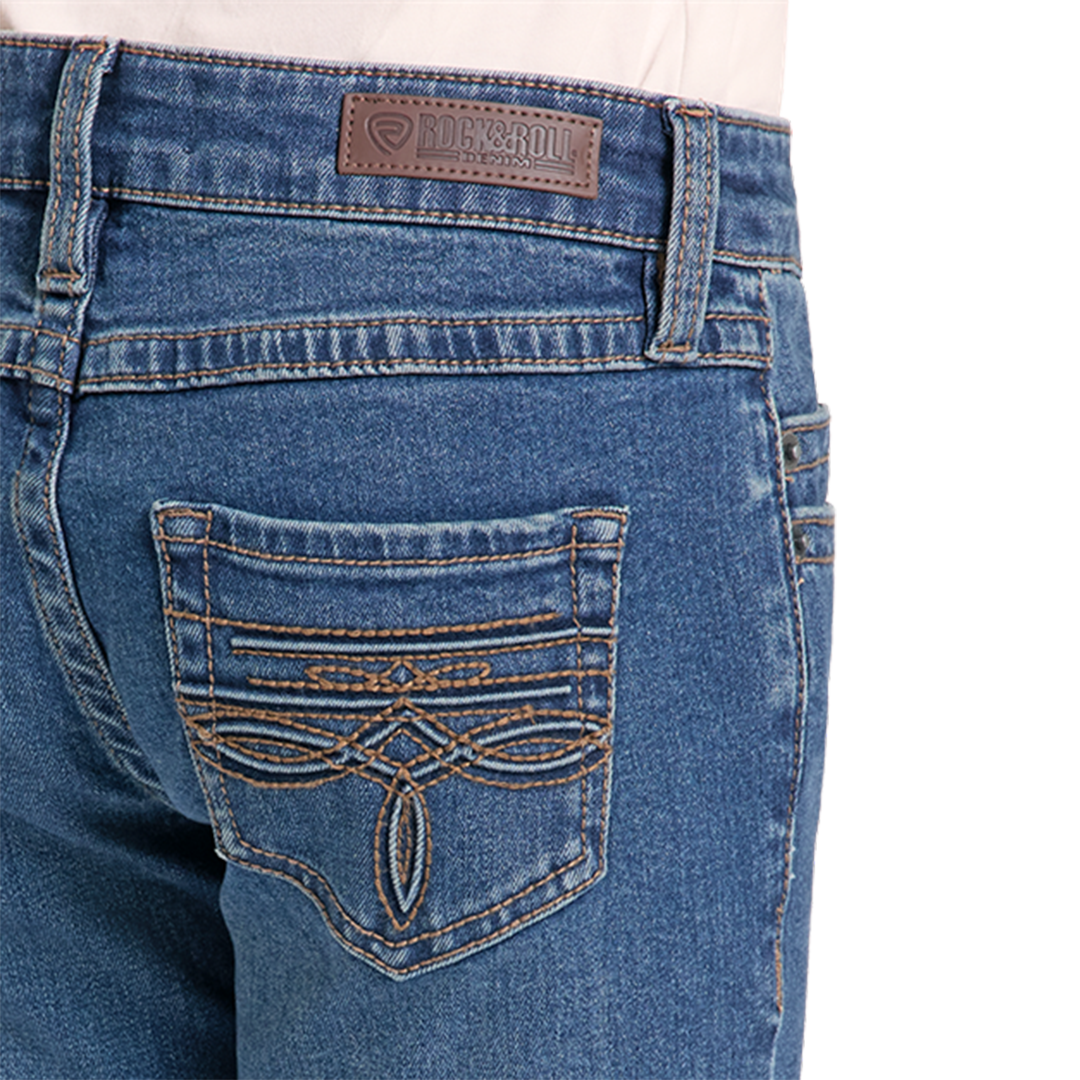 Jean coupe large pour fille Rock & Roll Denim