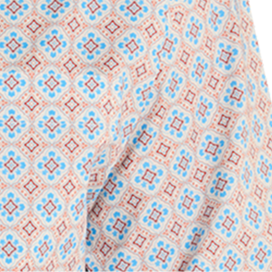 Rock & Roll Denim Men's Medallion Print Long Sleeve Snap Shirt