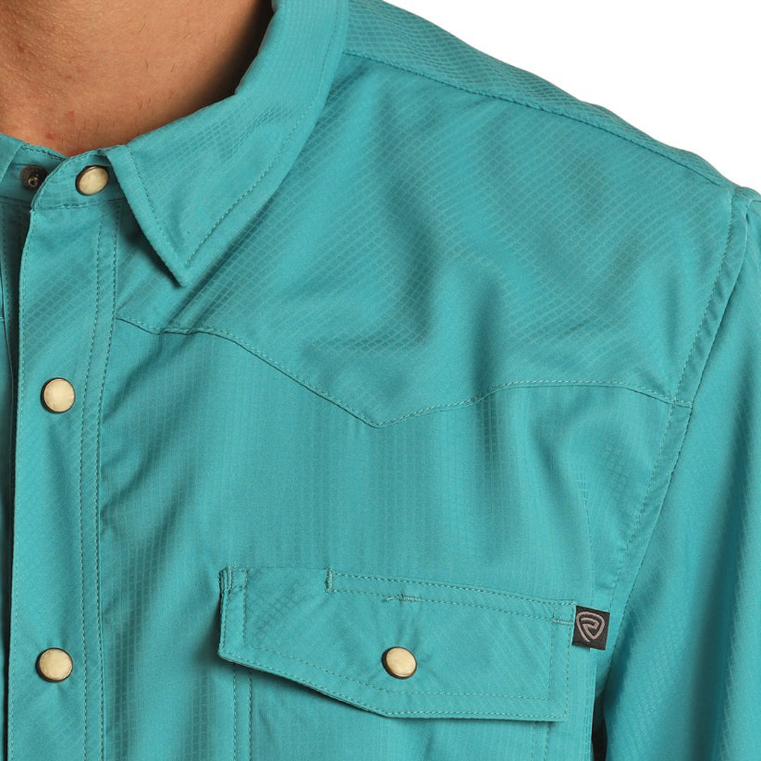Chemise à manches courtes en tissu indéchirable pour homme Rock & Roll Cowboy TEK