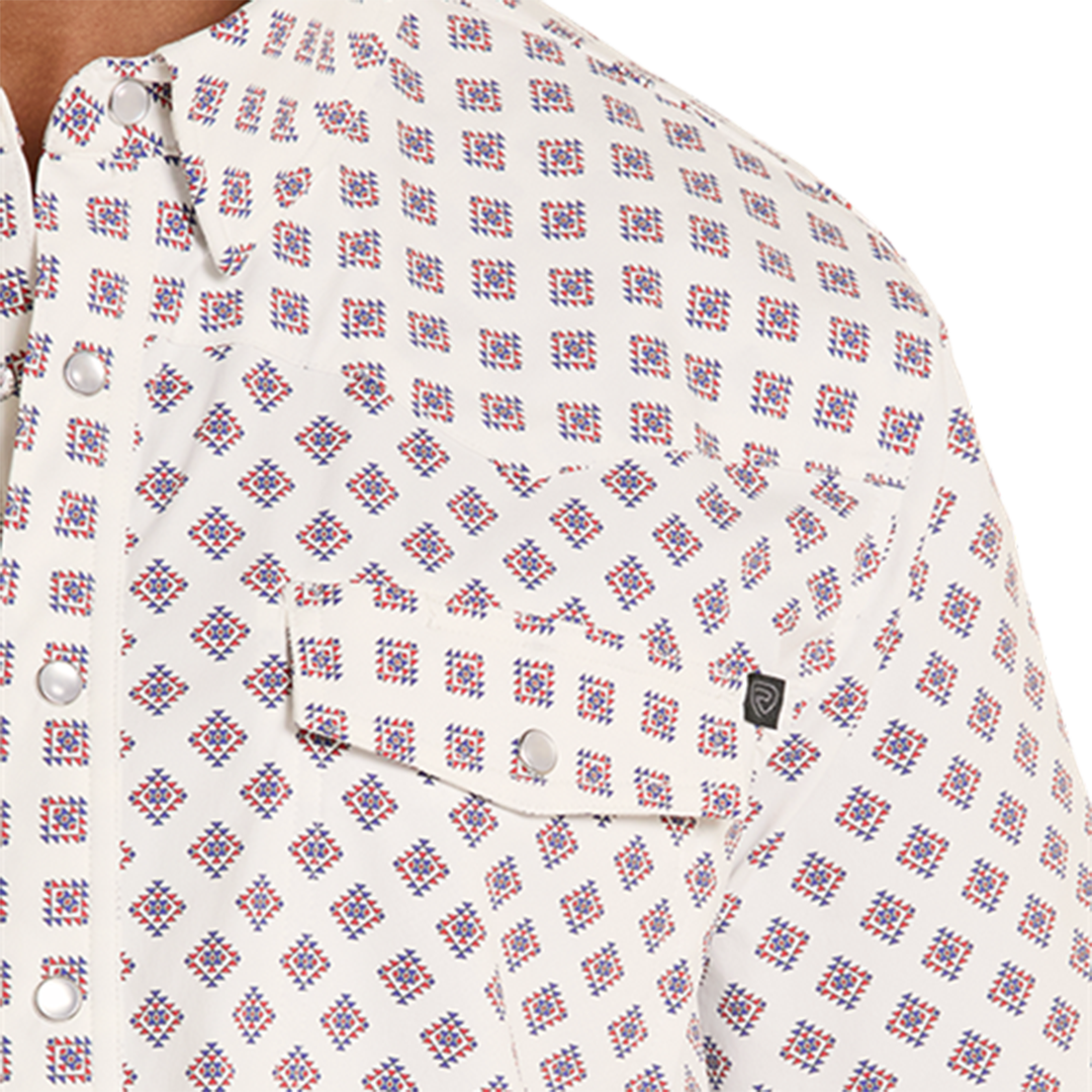 Rock & Roll Denim Men's TEK Western Short Sleeve Snap Shirt