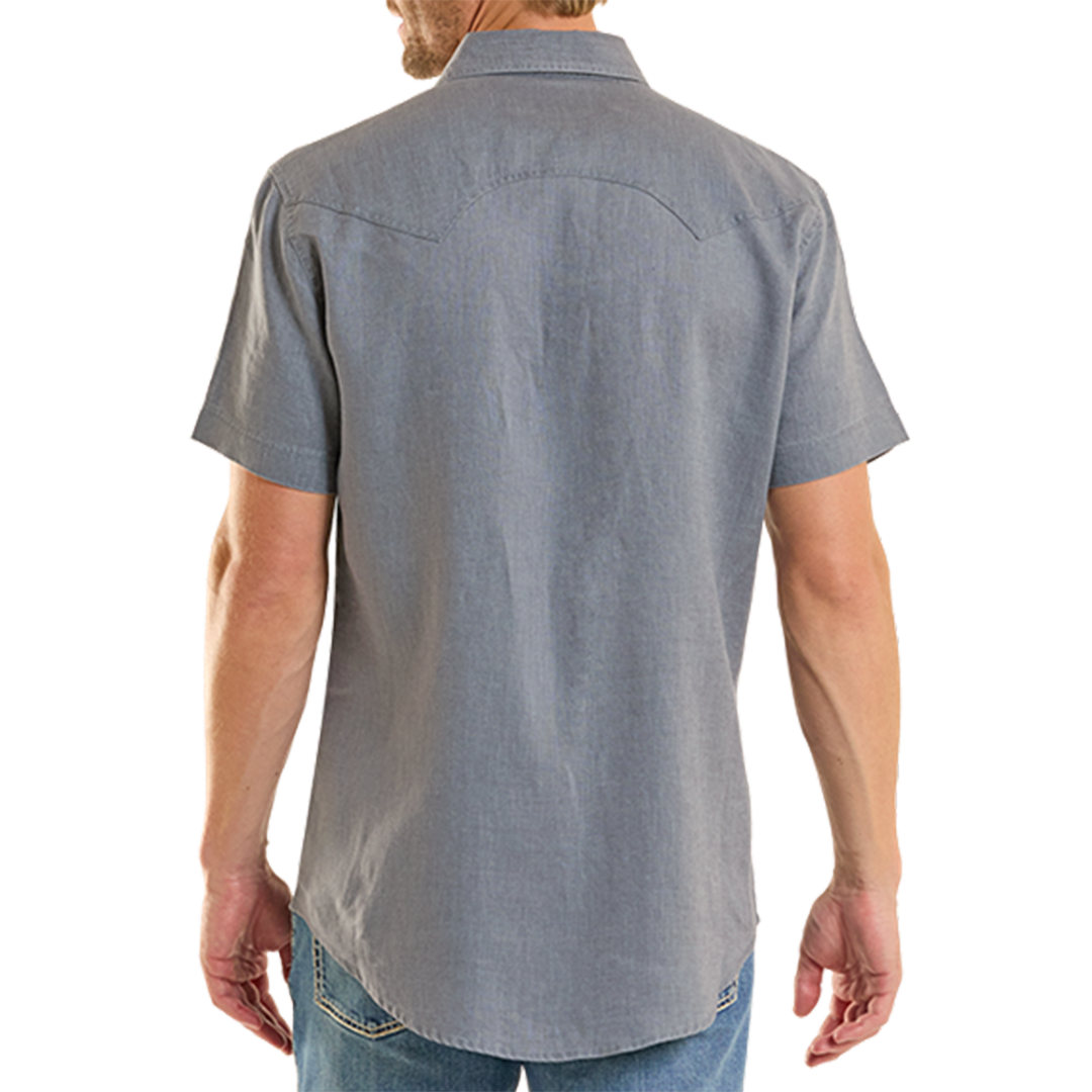 Rock & Roll Denim Men's Linen Blend Short Sleeve Snap Shirt