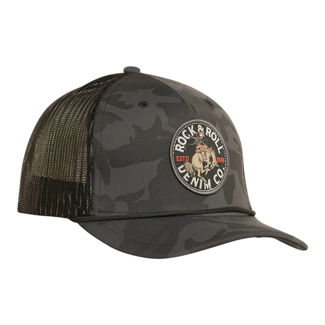 Casquette Rock & Roll Denim pour homme - Modèle Script