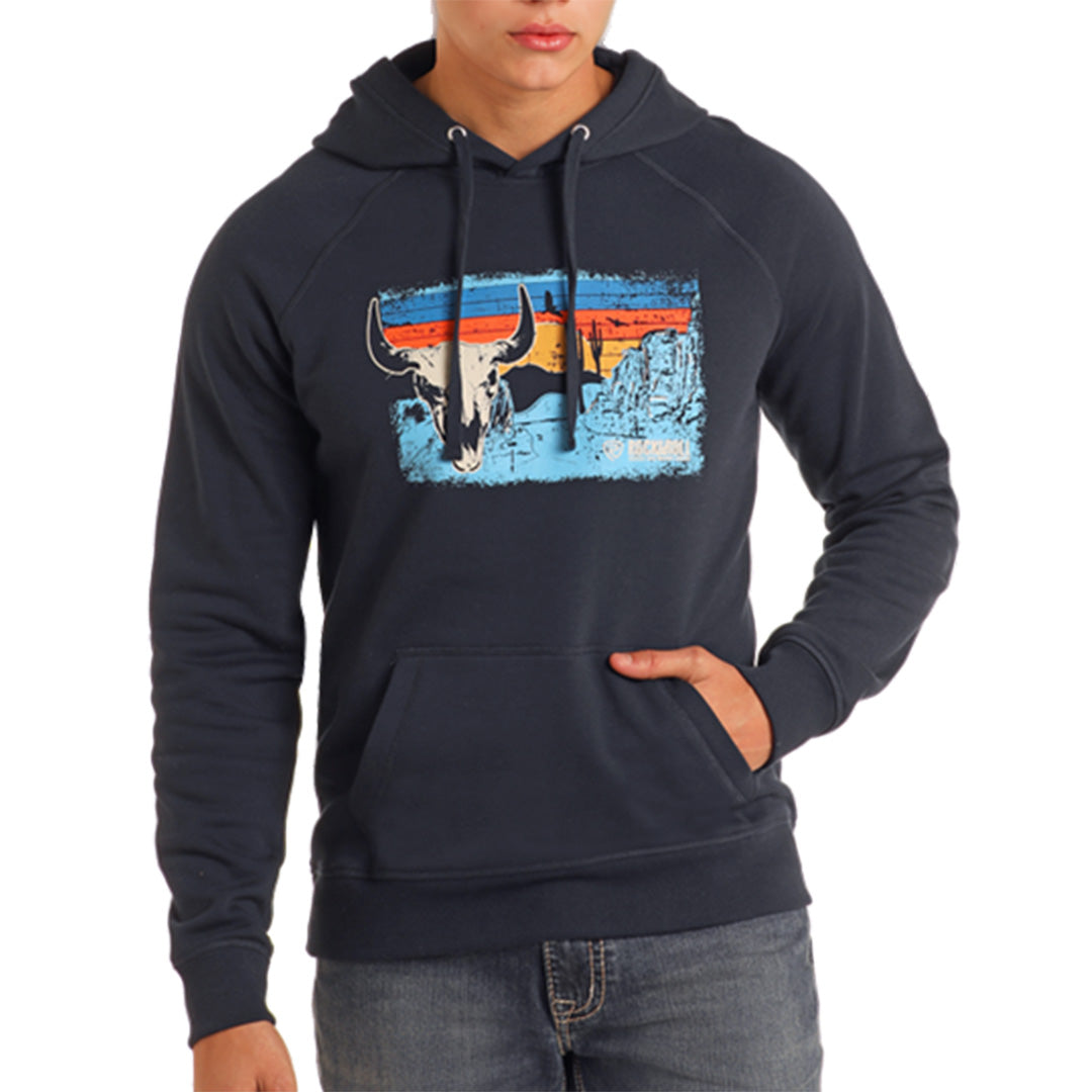 Rock & Roll Denim - Sweat à capuche garçon motif corne du désert