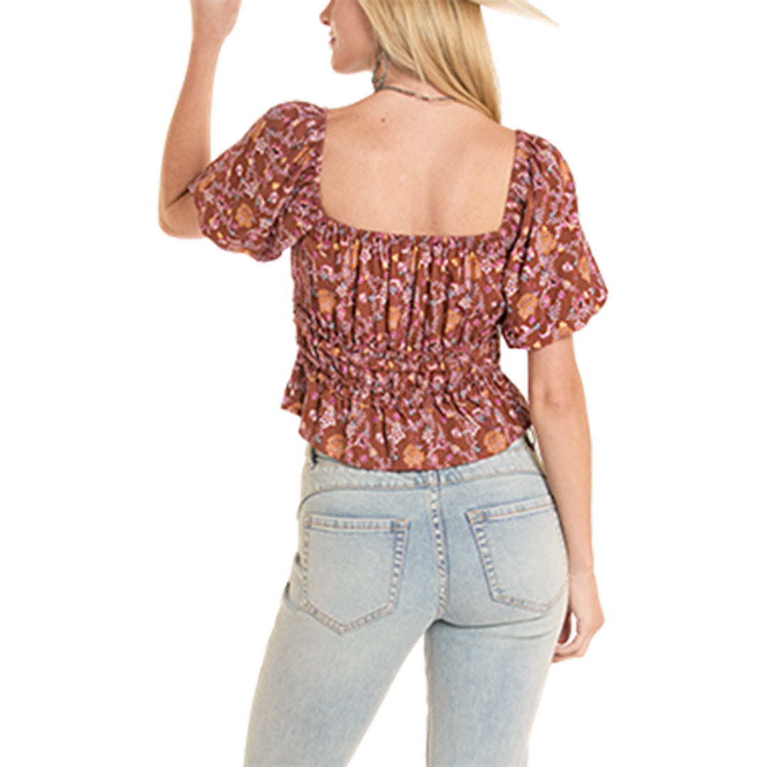 Rock & Roll Denim Women's Floral Print Blouse
