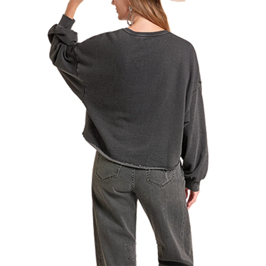 Rock & Roll Denim Women's Studded Crew Sweater
