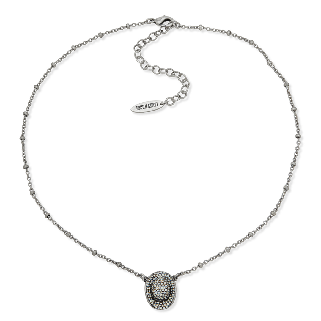Lainey Wilson Pave Cowboy Hat Pendant Necklace