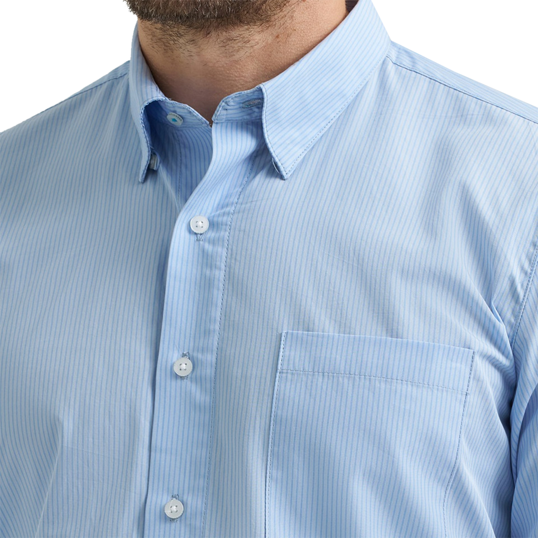 Chemise boutonnée à manches longues rayée Wrangler Cody Johnson pour homme