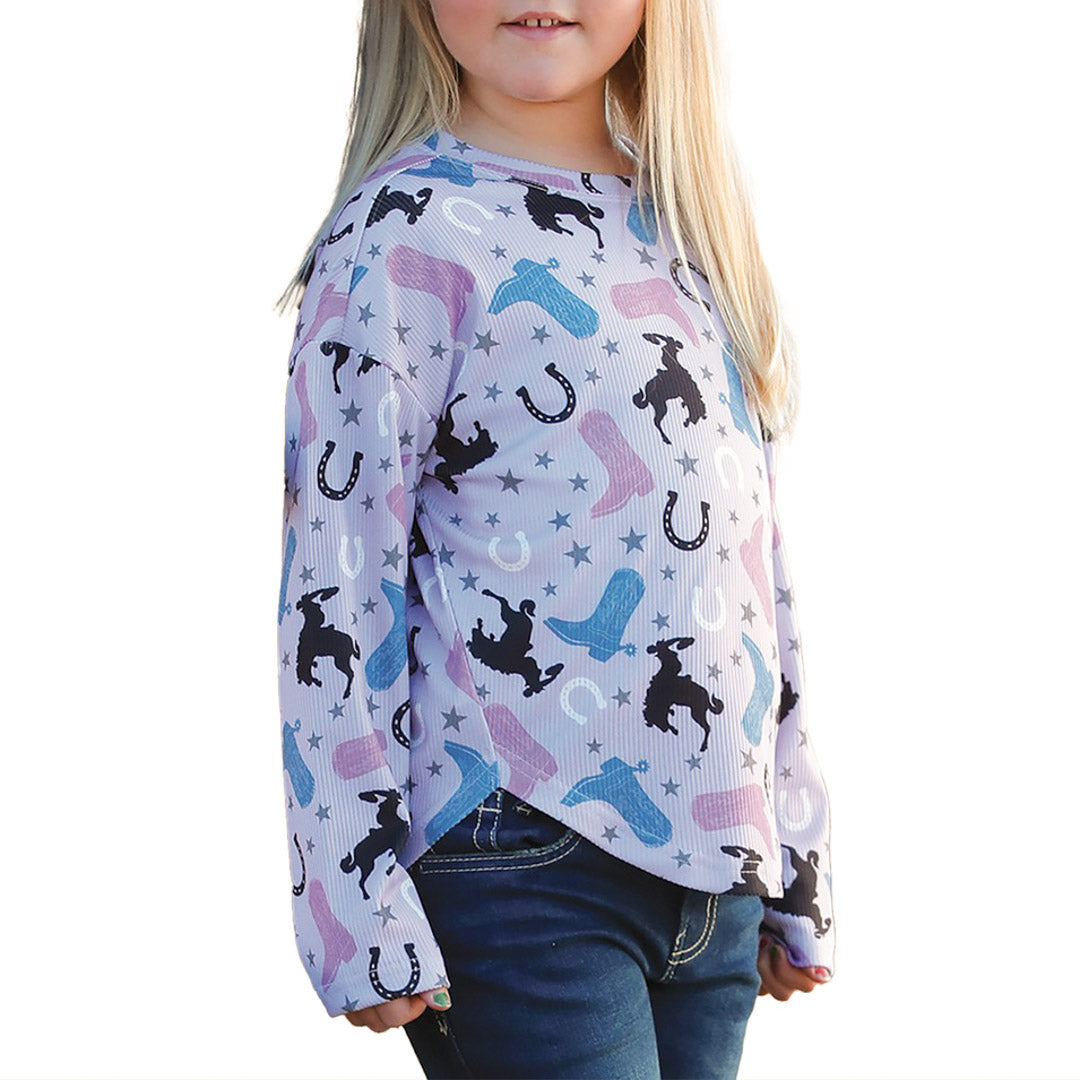 Chemise à manches longues et imprimé western Cruel Denim pour filles