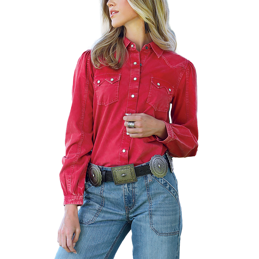 Chemise unie à manches longues Cruel Denim pour femme