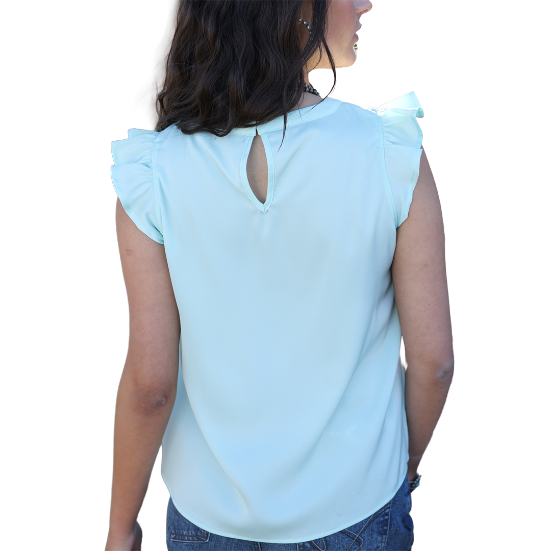 Cruel Denim Women's Ruffled Blouse