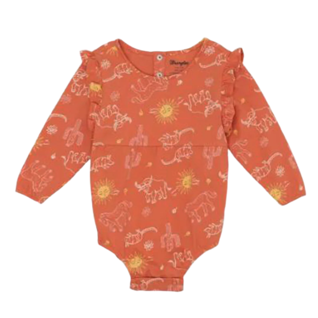 Wrangler Baby Girls' Ruffle Bodysuit