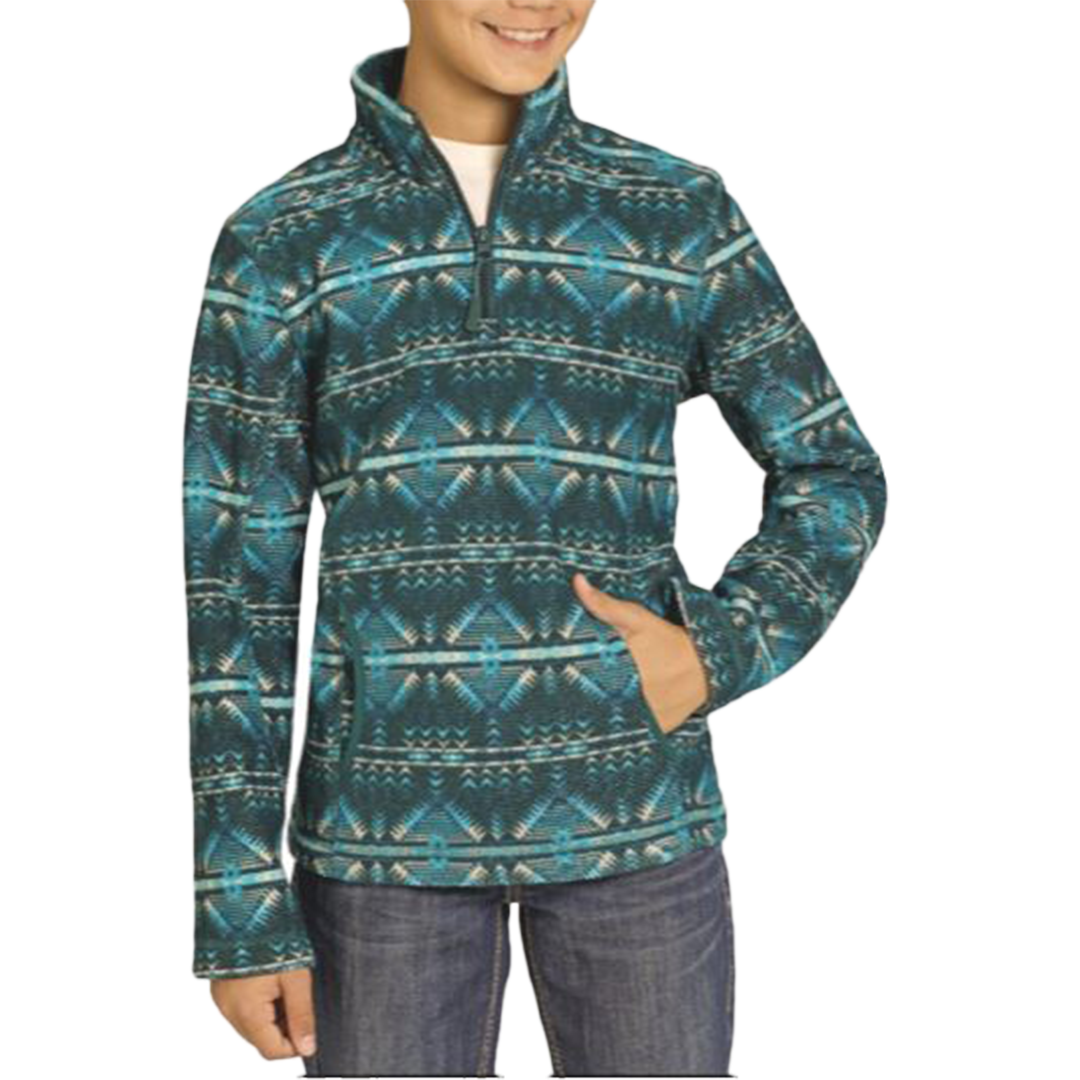 Powder River Outfitters Boys' Aztec Have Fleece Pullover