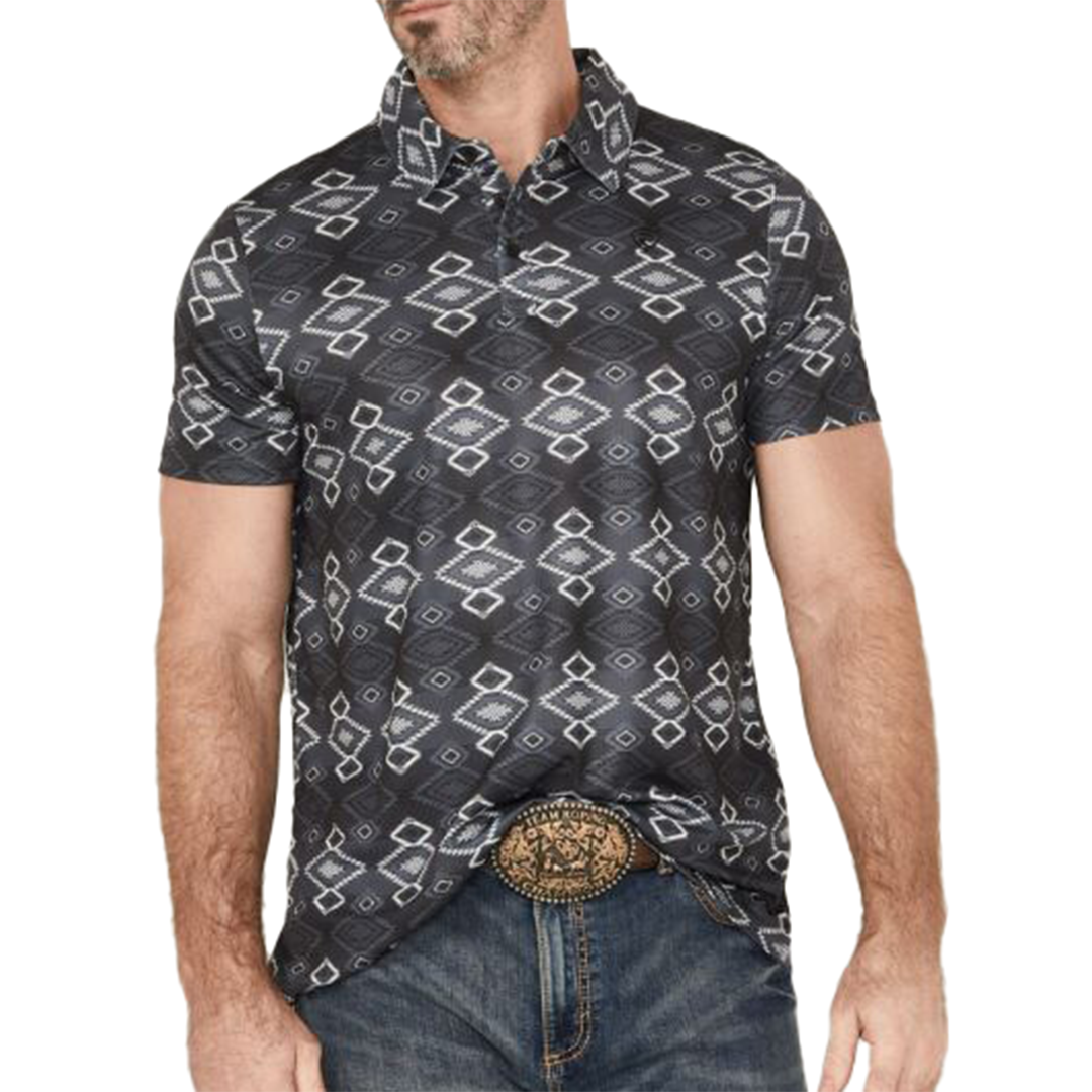 Polo Rock & Roll Cowboy pour homme, motif aztèque