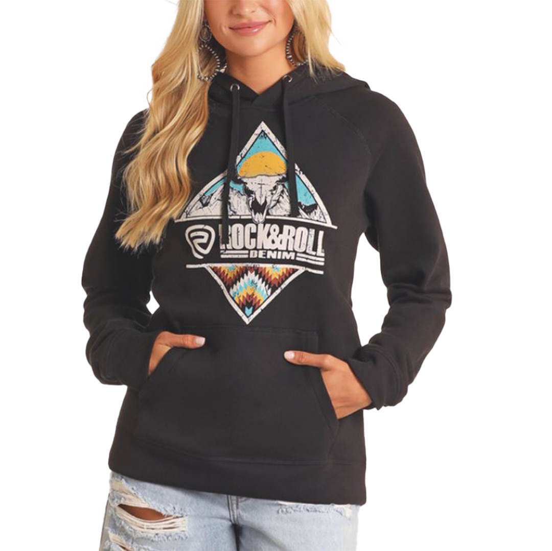 Rock & Roll Denim Unisex Longhorn Hoodie