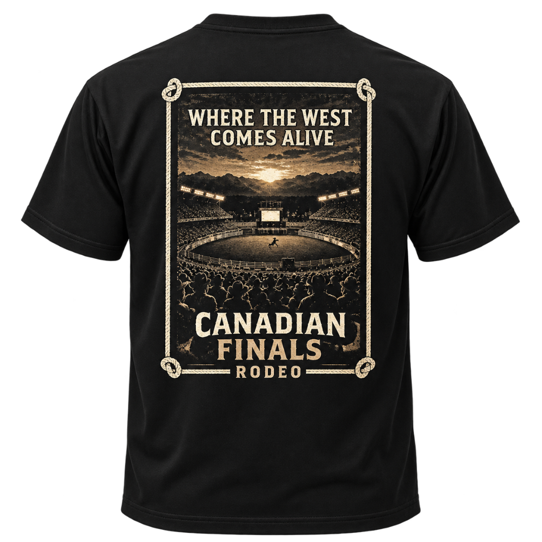 T-Shirt unisexe Rodéo canadien avec tête de taureau