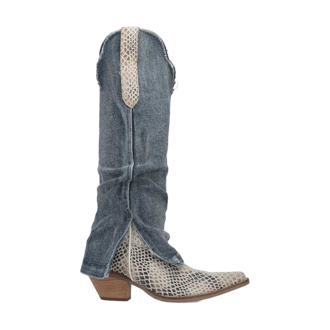 Dingo Women's Shabby Denim Cowgirl Boots