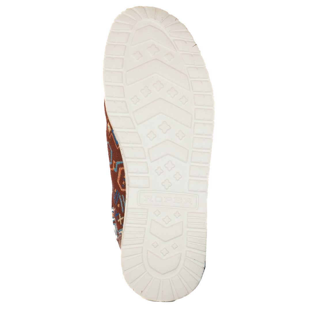 Chaussures à enfiler en toile imprimé aztèque Roper pour femme