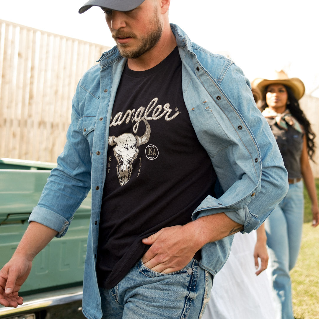 Wrangler Men's Steerhead Graphic T-Shirt