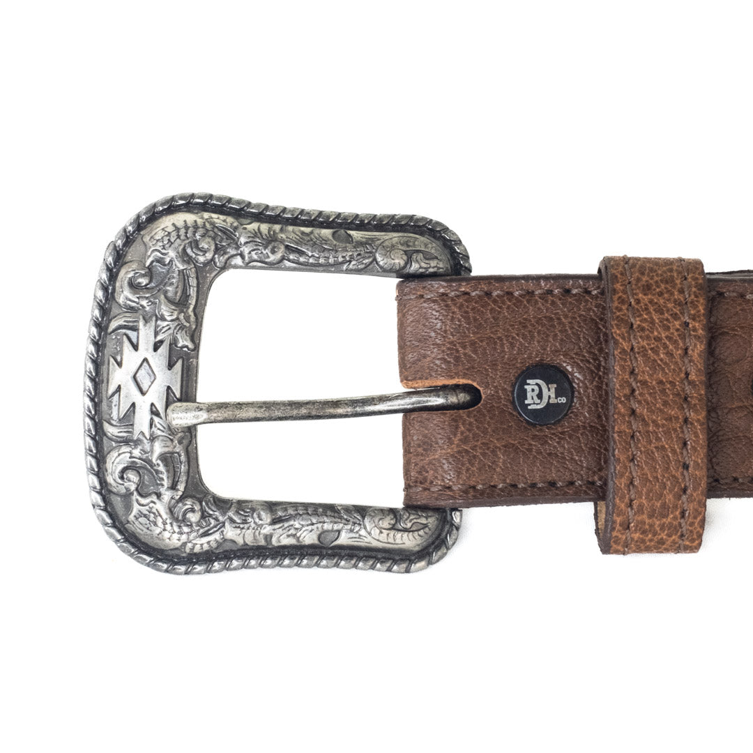 Ceinture en cuir avec incrustation perlée et surpiqûres Red Dirt Hat Co. pour femme