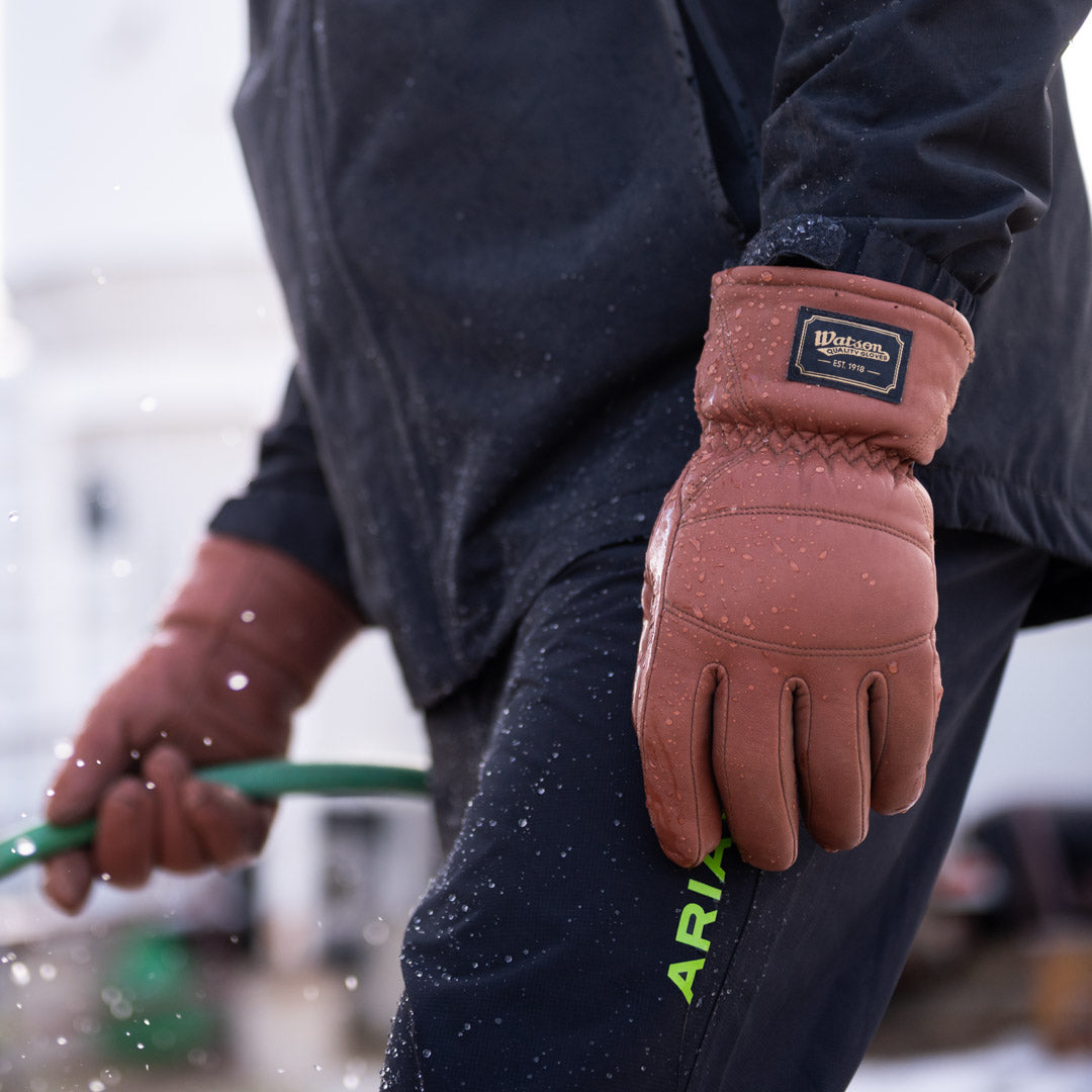 Gants Watson unisexes aspect cuir vieilli (Crazy Horse)