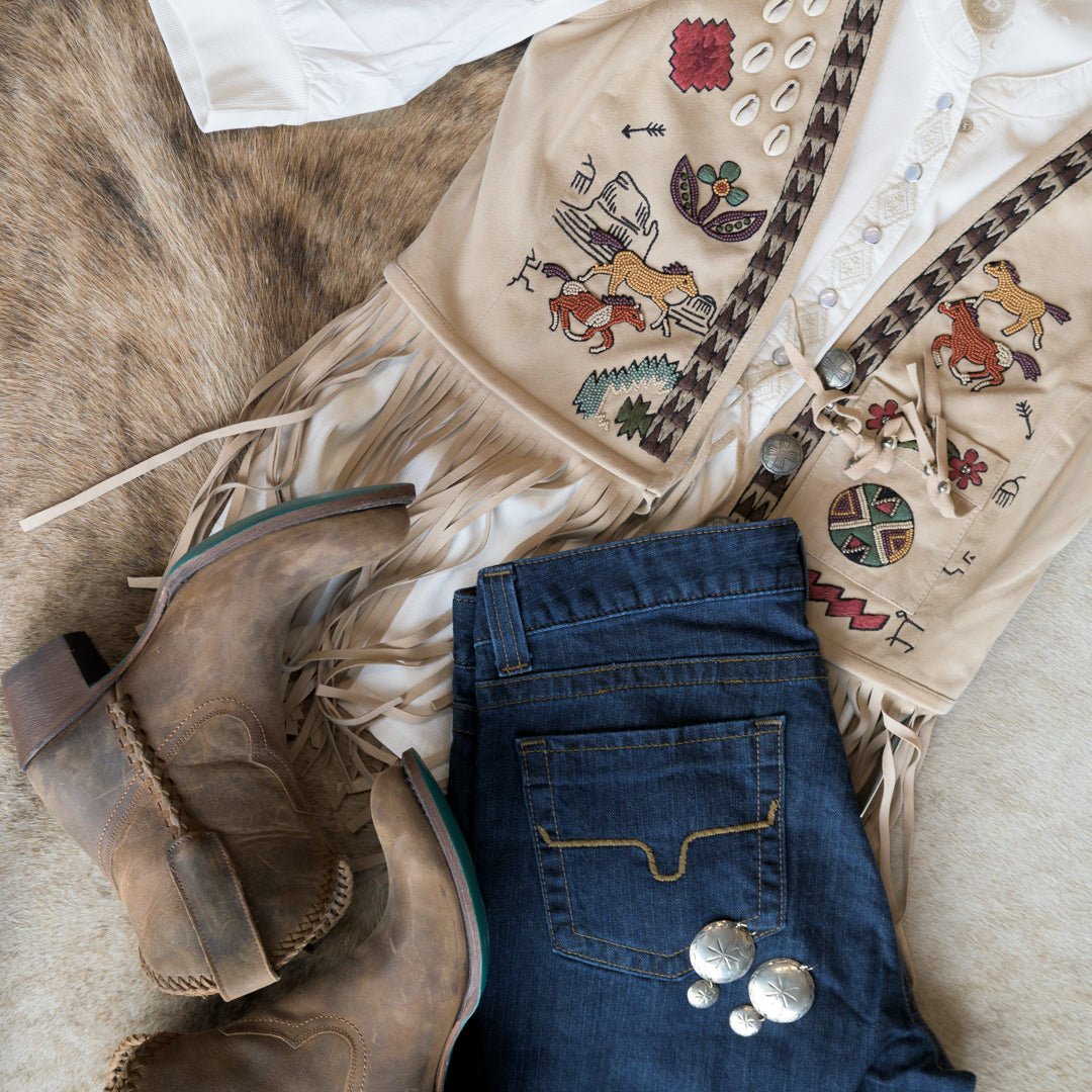 Double D Ranch Women's Sentinel Mesa Leather Vest