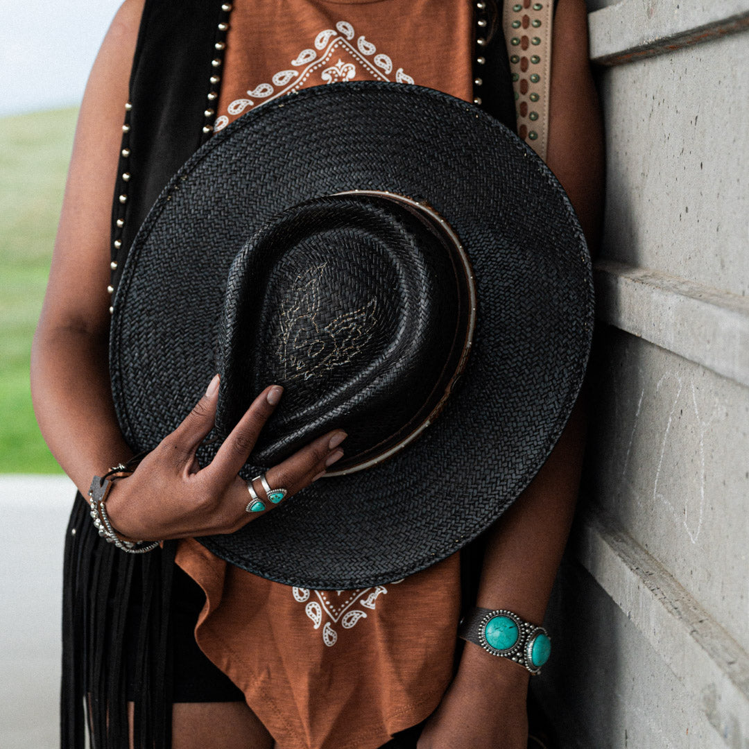 Corral Women's Rebel Handwoven Straw Hat