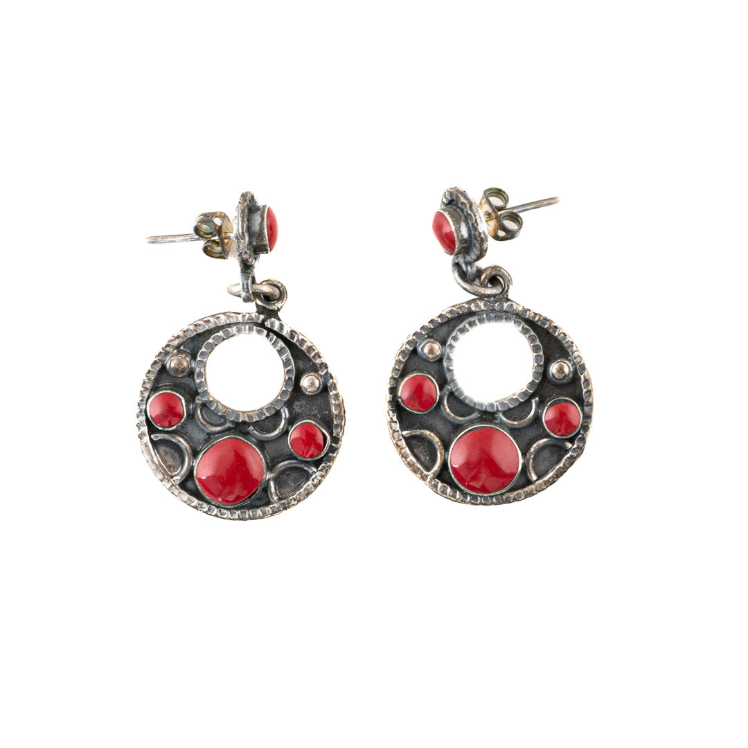 Boucles d'oreilles points rouges Paige Wallace