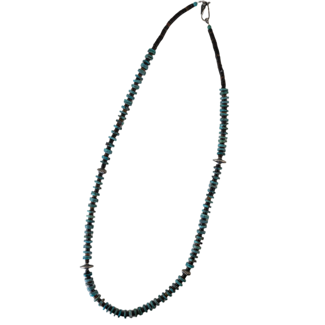 Paige Wallace Heishi Disks With Shell Necklace