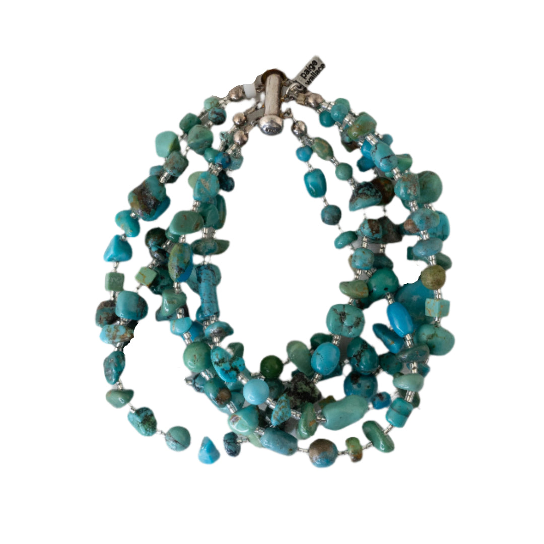 Bracelet Paige Wallace 6 brins perles assorties