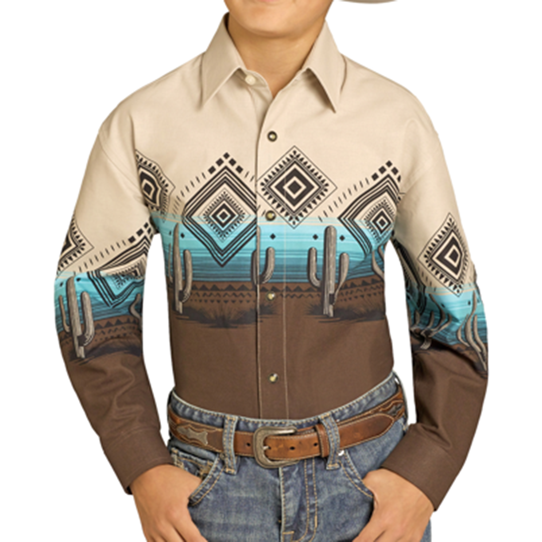Chemise à pression avec imprimé Border Panhandle Boys