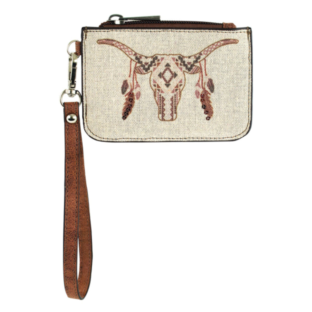 Catchfly Women's Canvas Skull Wallet