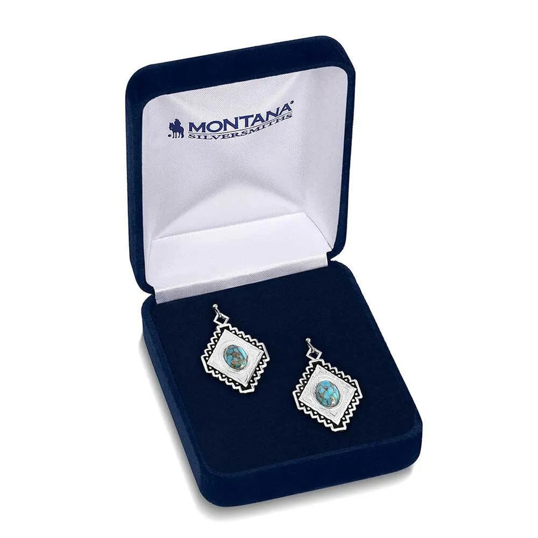 Boucles d'oreilles Montana Silversmiths Diamond Of The West Turquoise