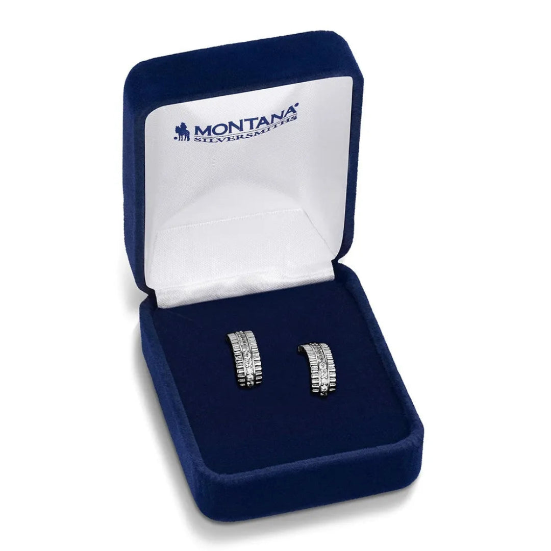 Montana Silversmith's Women's Laredo Sun Crystal Hoop Earrings