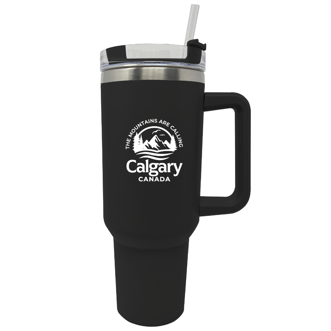 The Mountains Are Calling Handled Tumbler