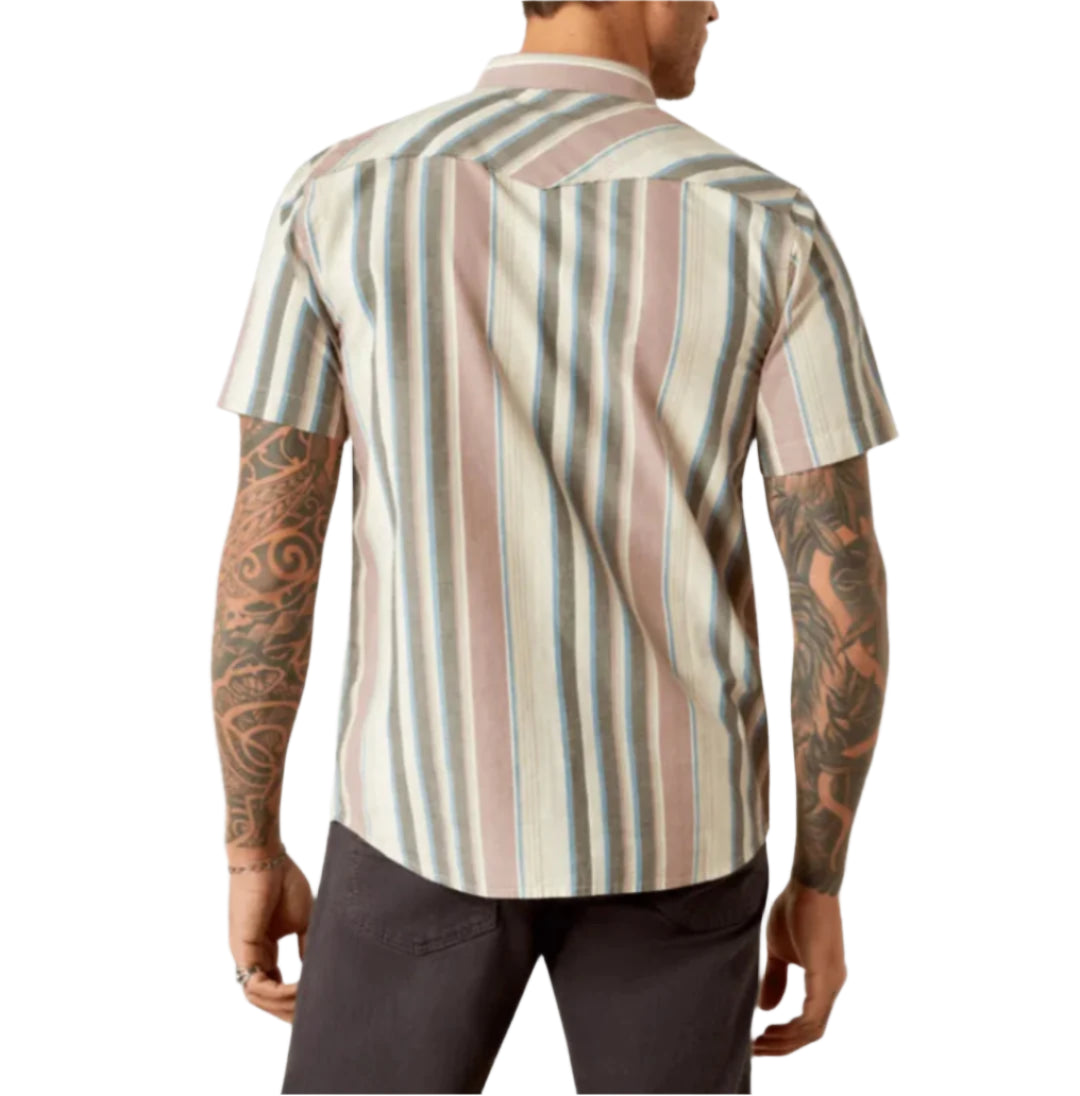 Chemise à manches courtes Ariat Retro Hughie à boutons-pression pour homme