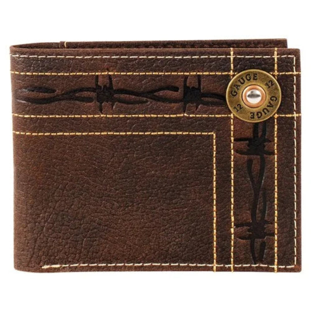 Portefeuille pliable en cuir de vachette pour homme Justin