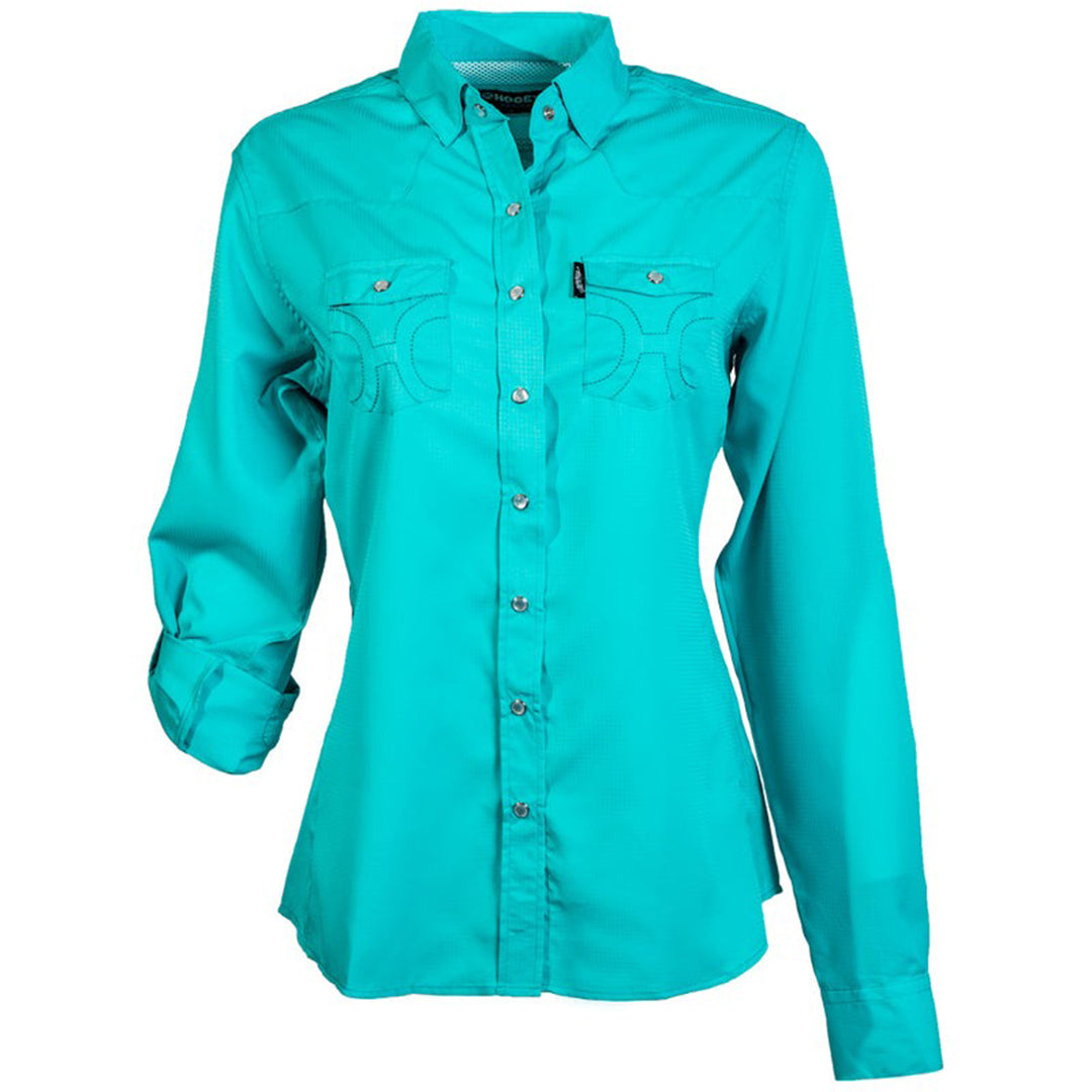 Chemise à boutons-pression bleue "Sol" Hooey pour femme