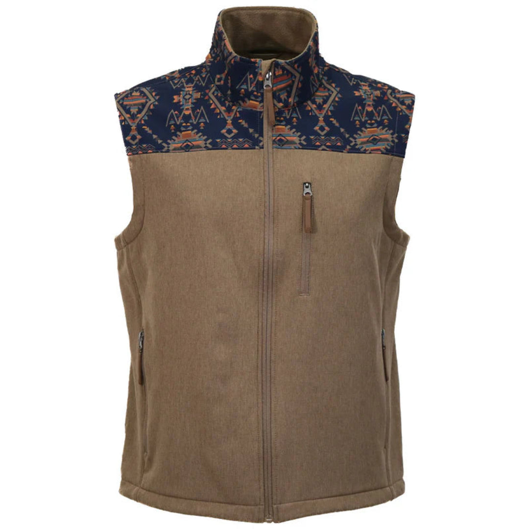 Hooey Men's "Jackson" Aztec Softshell Zip Vest
