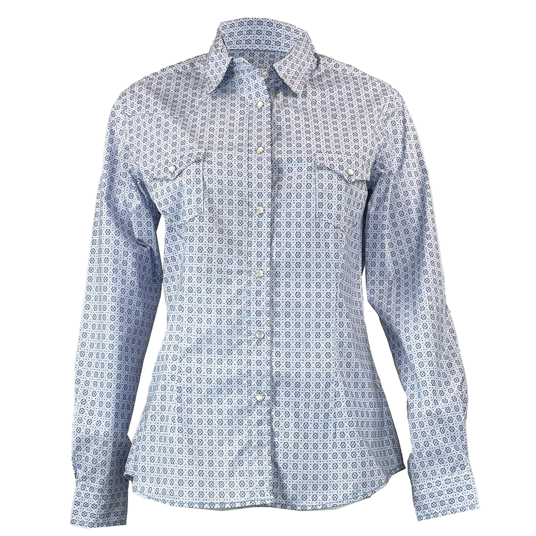 Rough Stock Women's Geometric Print Snap Shirt