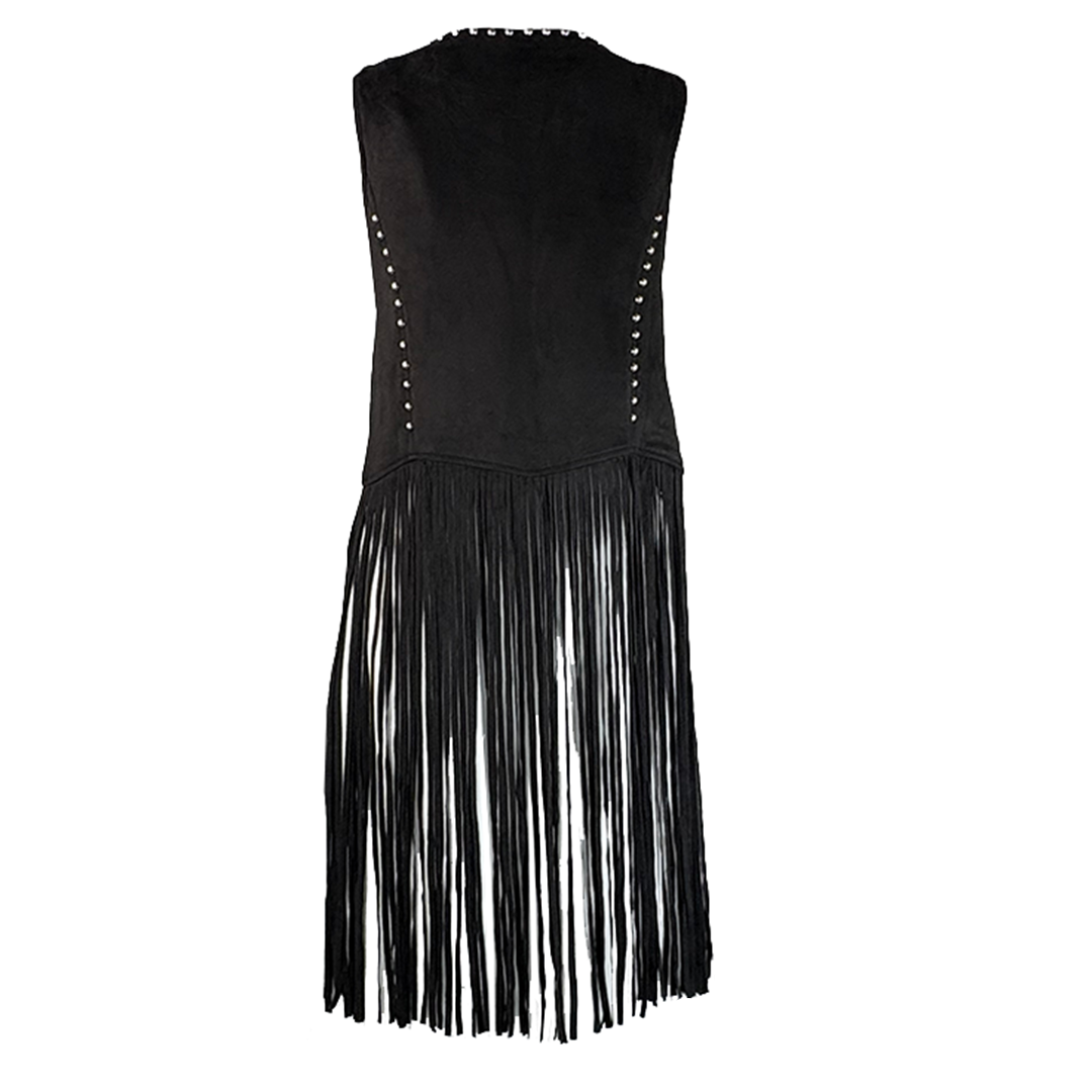 Saints & Hearts Women's Fringe Suede Vest
