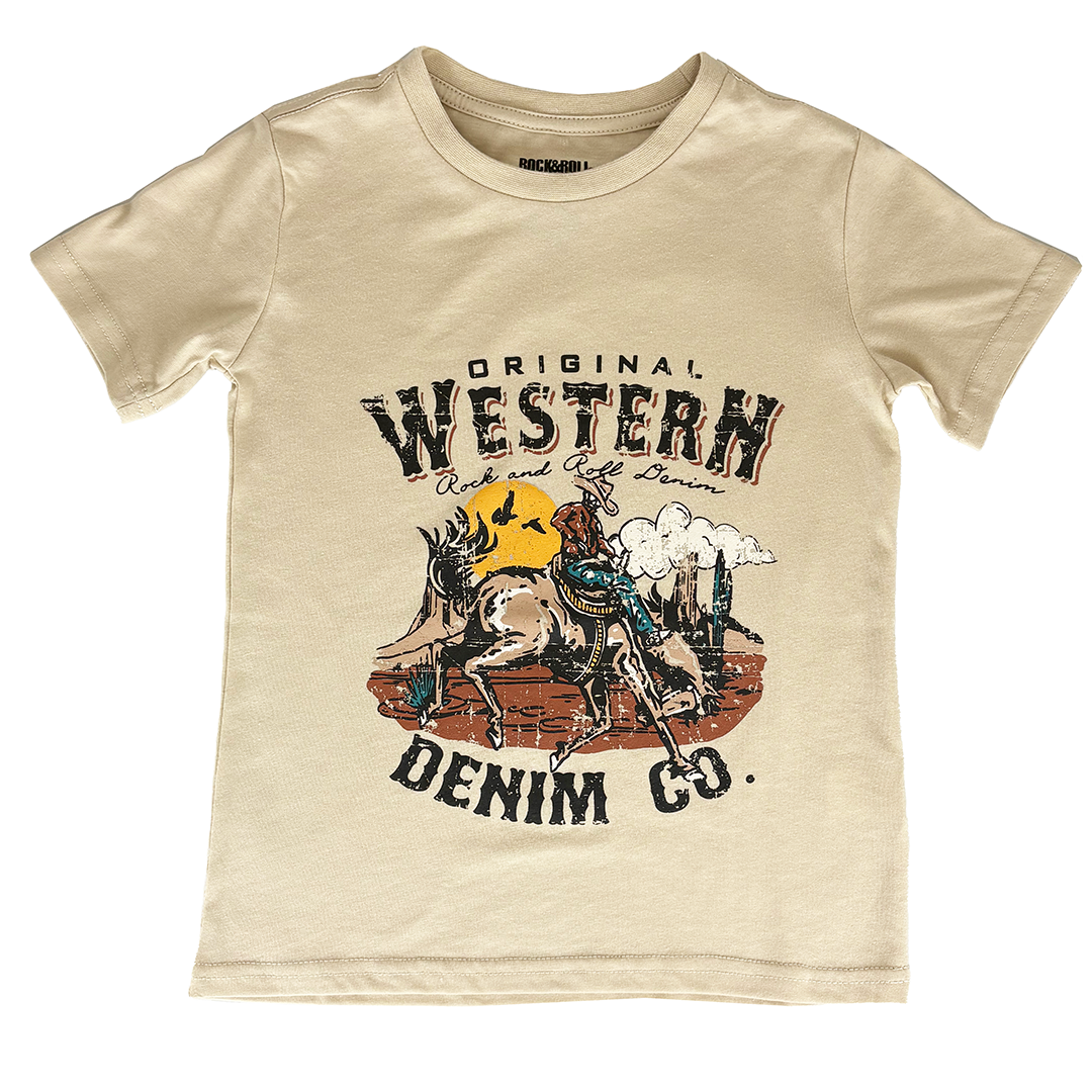 Rock & Roll Boys' Denim Graphic T-Shirt