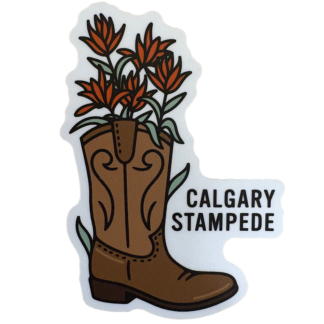 Calgary Stampede Cowboy Boots Sticker