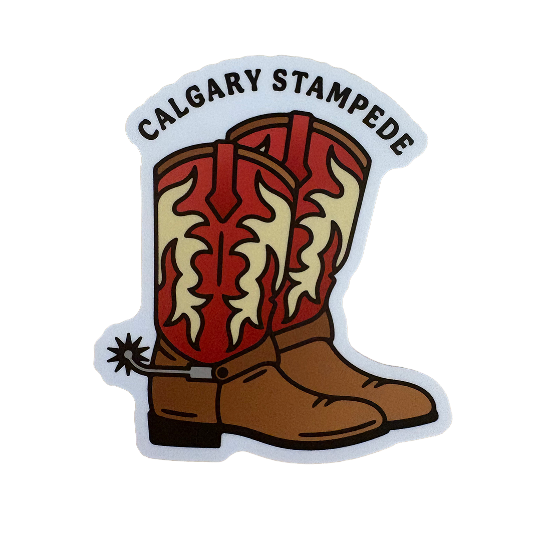 Calgary Stampede Cowboy Boots Sticker