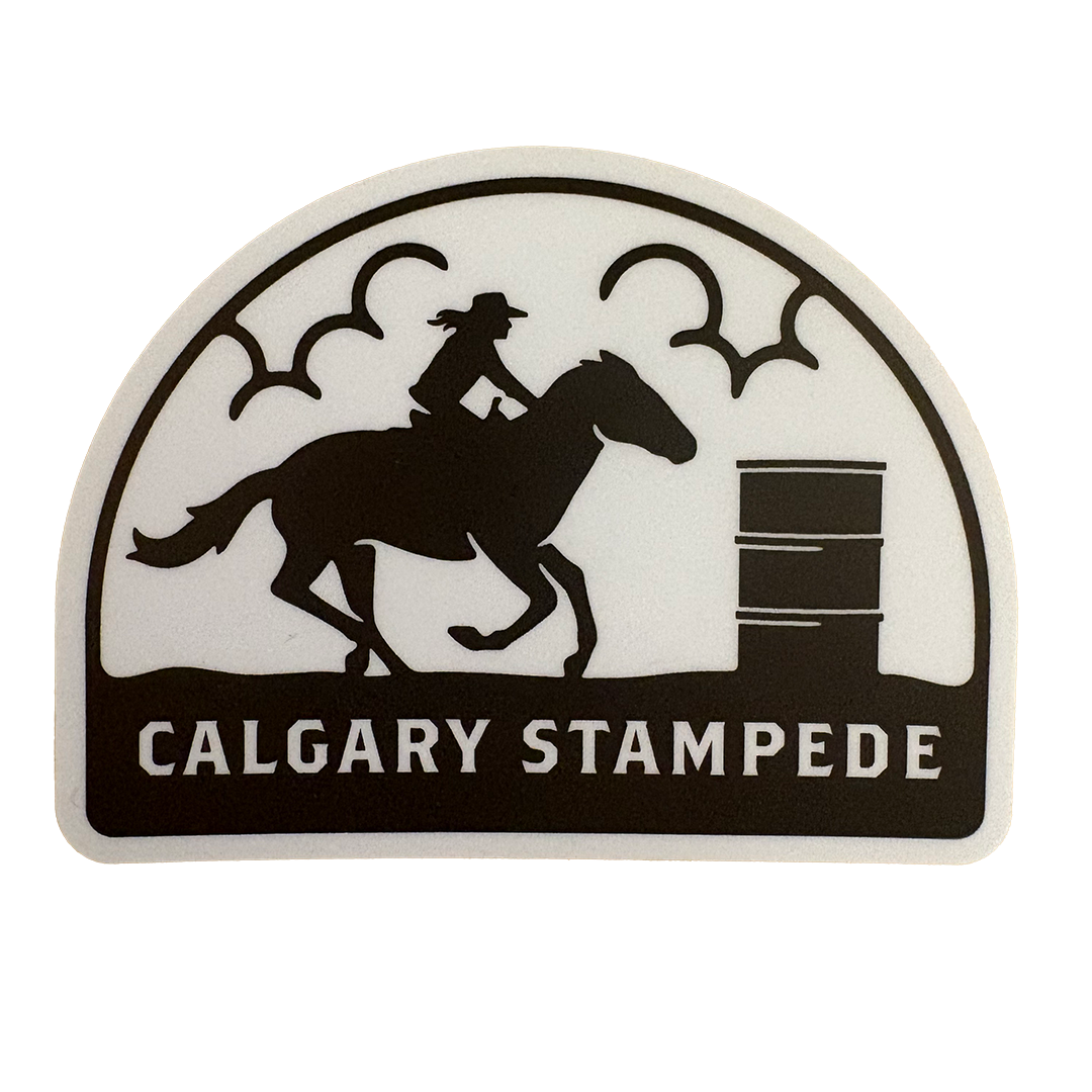 Autocollant de coureuse de barils du Stampede de Calgary
