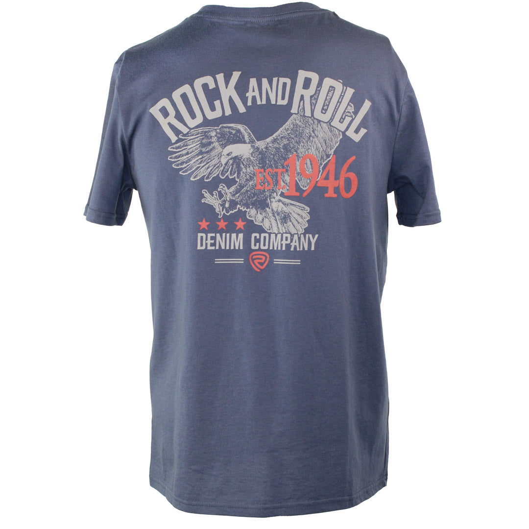 T-shirt unisexe Rock & Roll Denim avec logo aigle