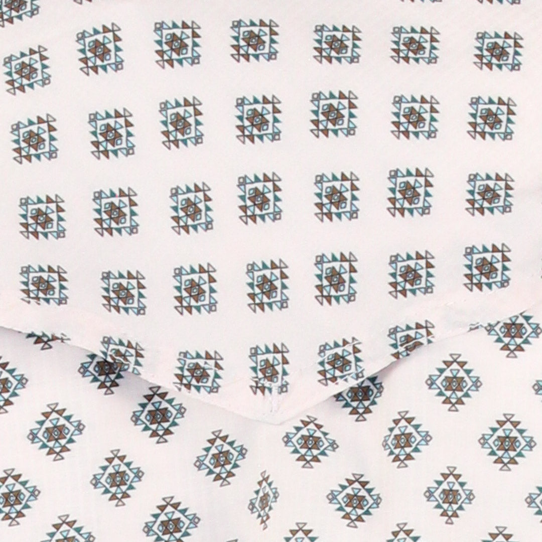 Rock & Roll Denim Men's Aztec Print Long Sleeve Snap Shirt