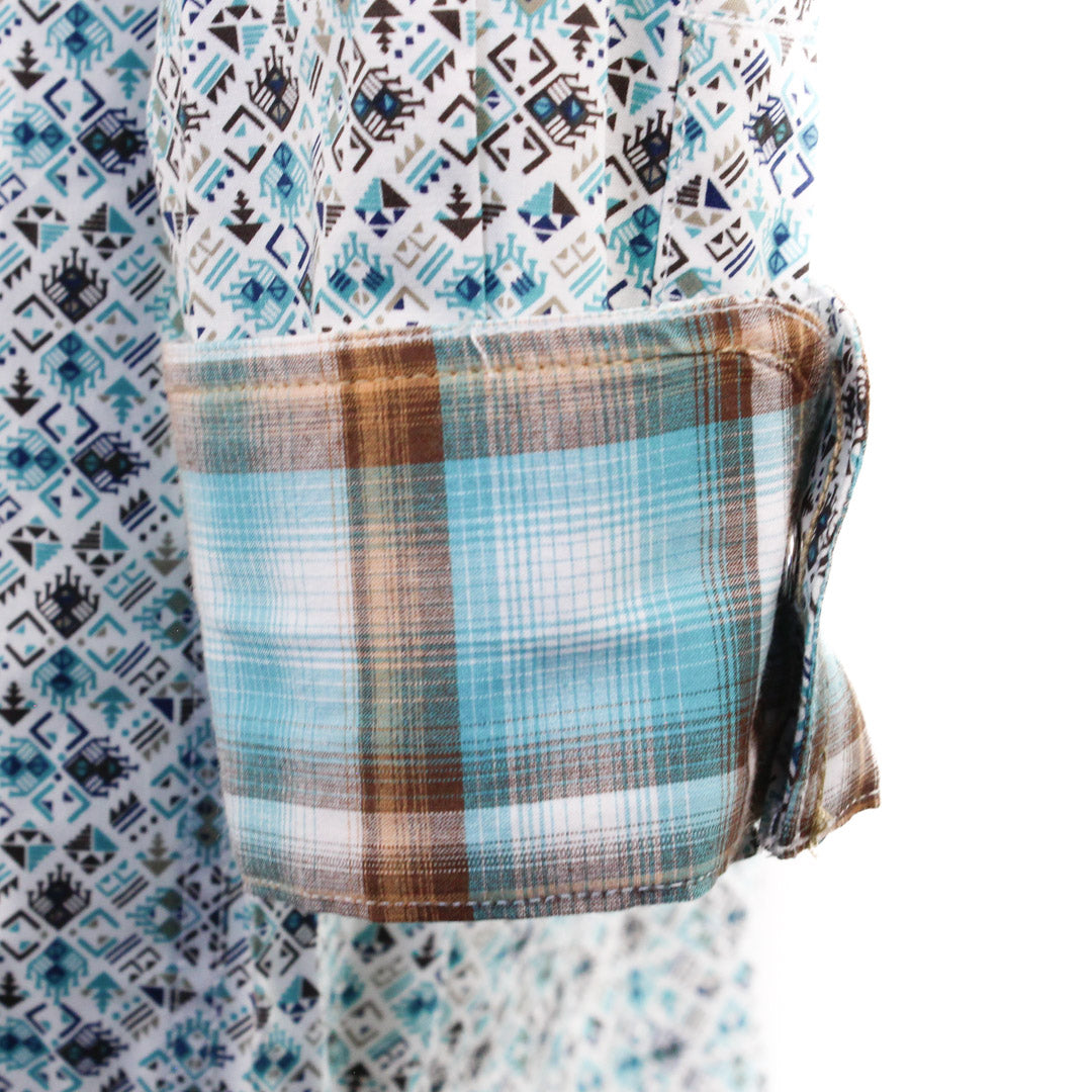 Panhandle Slim Men's Geometric Print Long Sleeve Snap Shirt