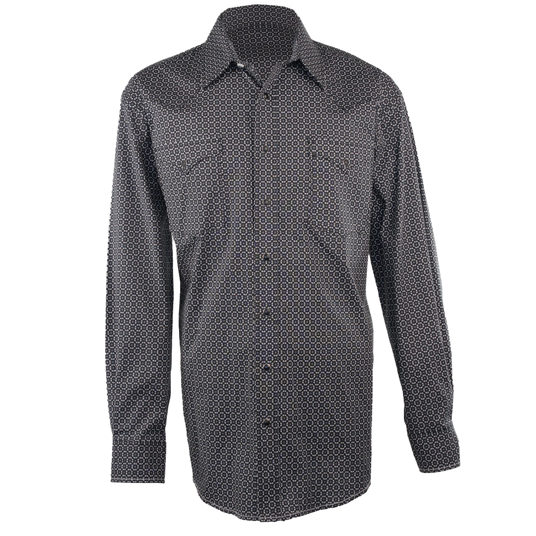 Panhandle Slim Men's Geometric Print Long Sleeve Snap Shirt